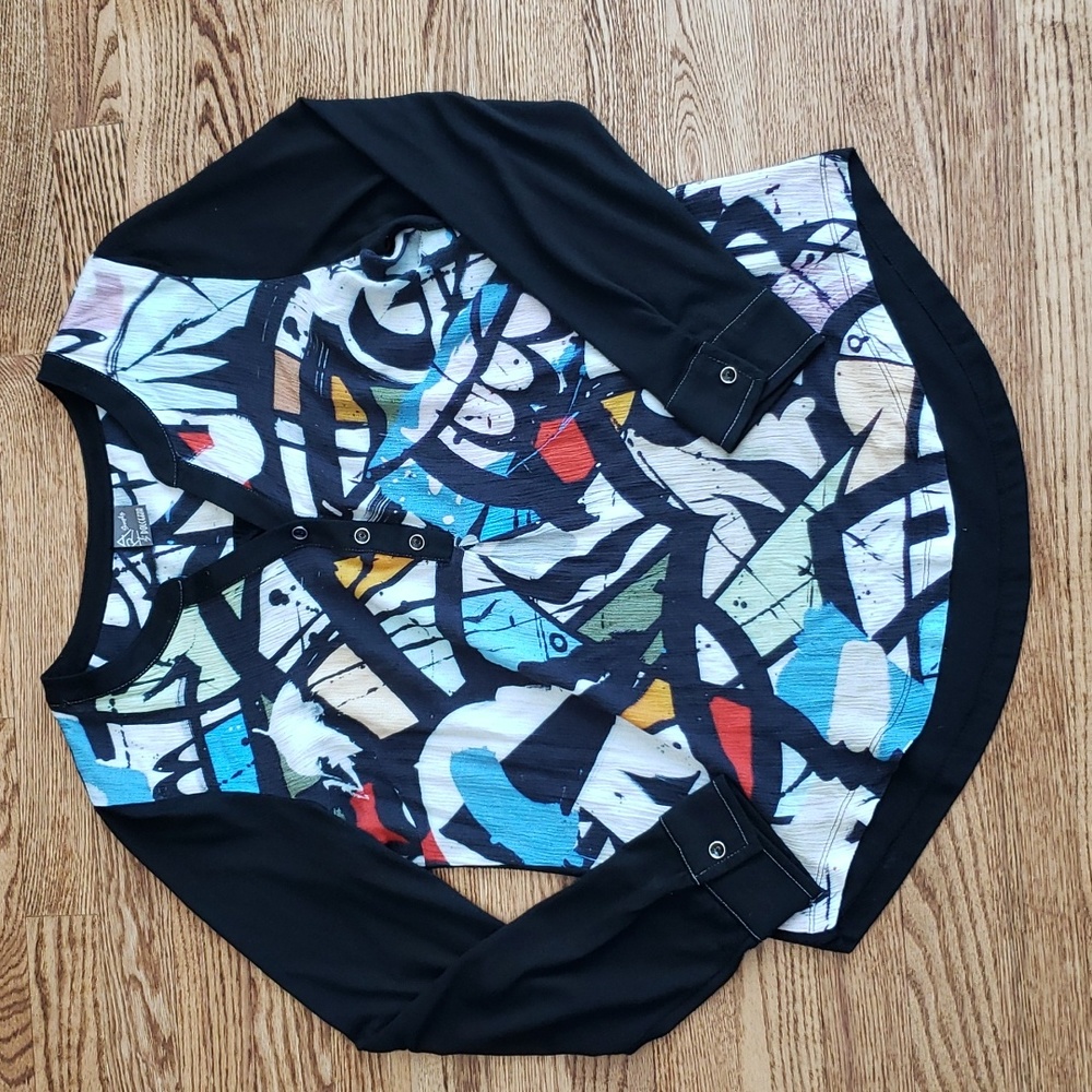 (L) Simply Art by Dolcezza Colorful Abstract Soft Comfortable Casual
